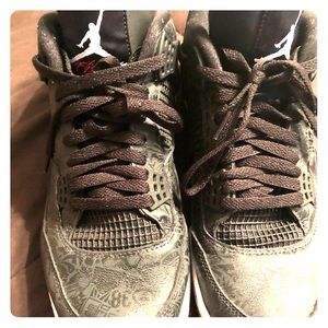 Black Jordan’s. Slightly worn